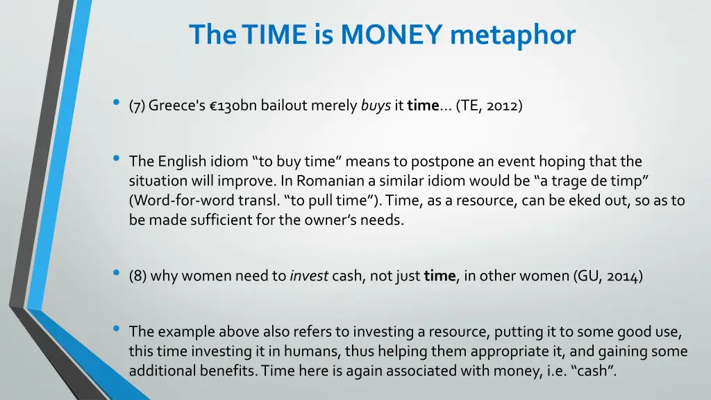 the time is money metaphor 3