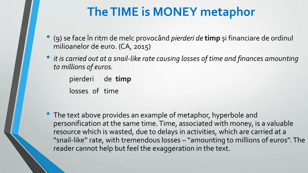 the time is money metaphor 4