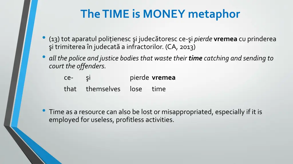 the time is money metaphor 6