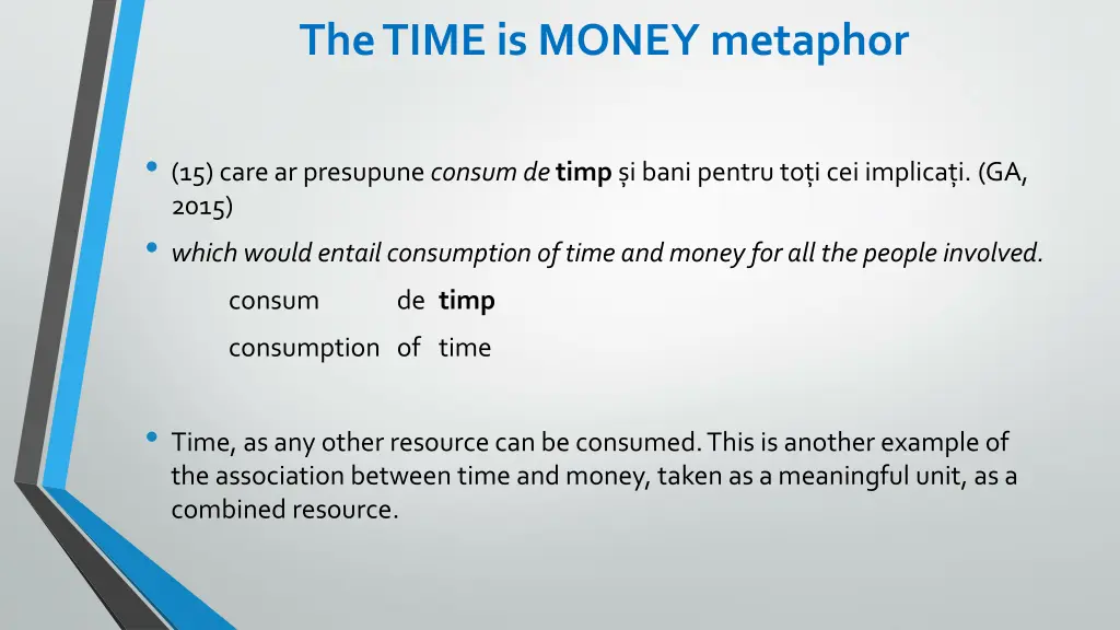 the time is money metaphor 8