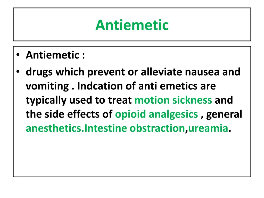 antiemetic