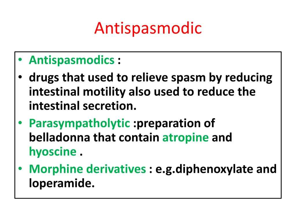 antispasmodic