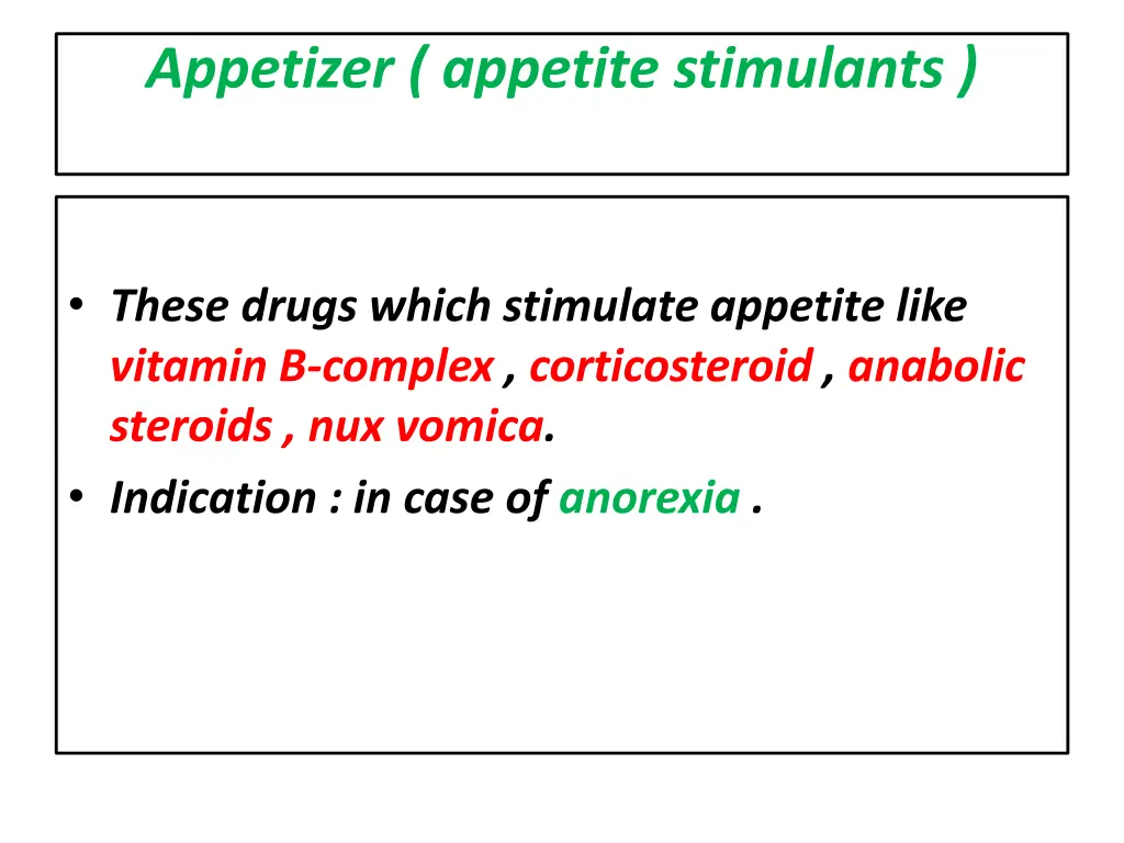 appetizer appetite stimulants