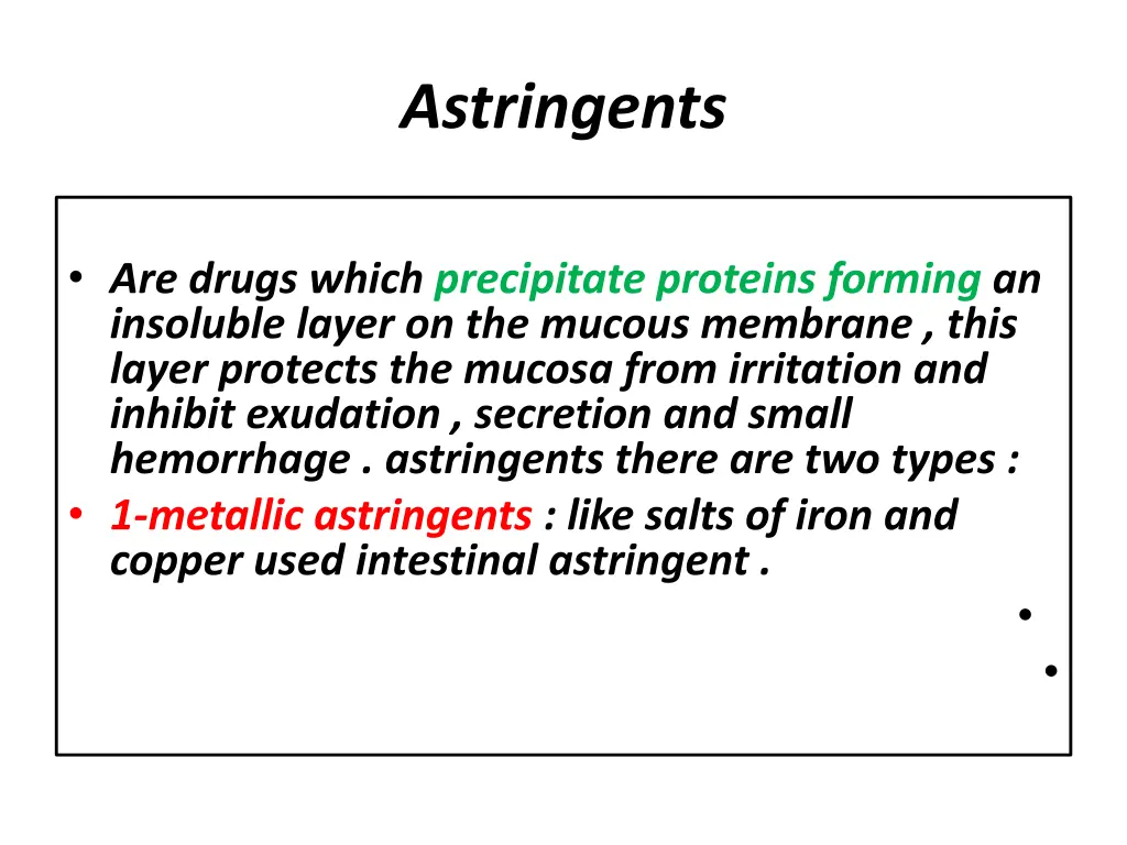 astringents