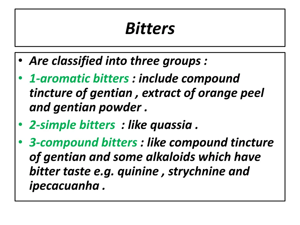 bitters