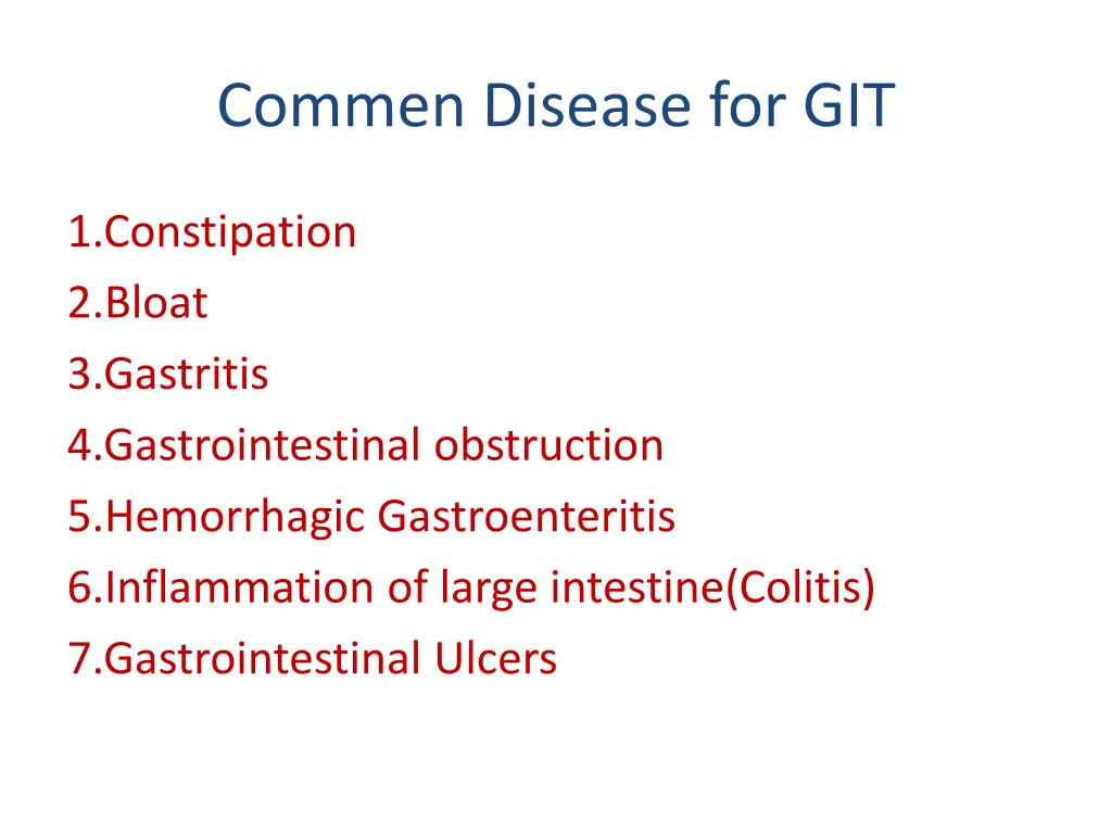 commen disease for git