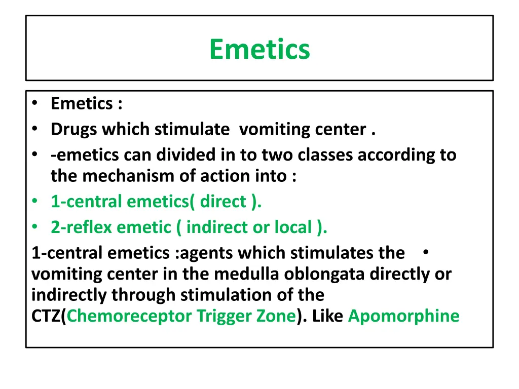 emetics