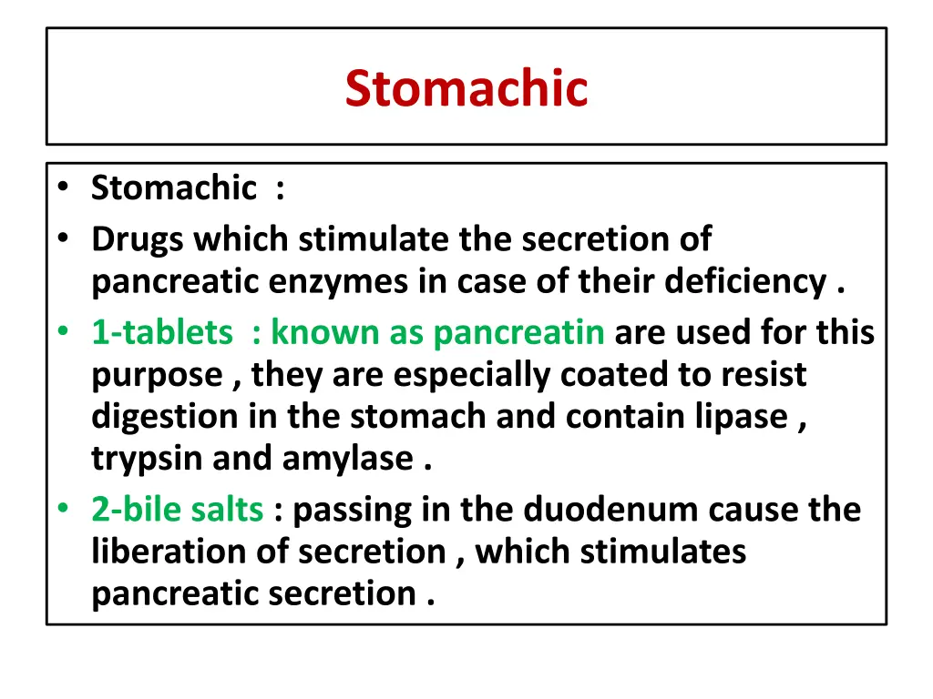 stomachic