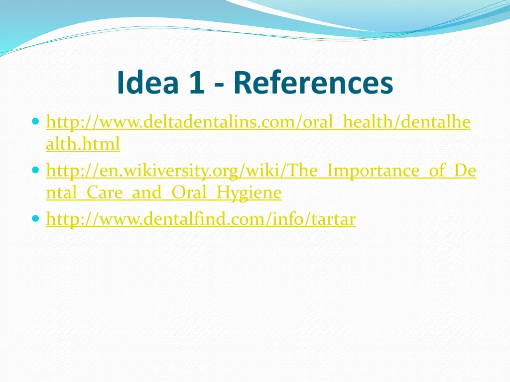 idea 1 references