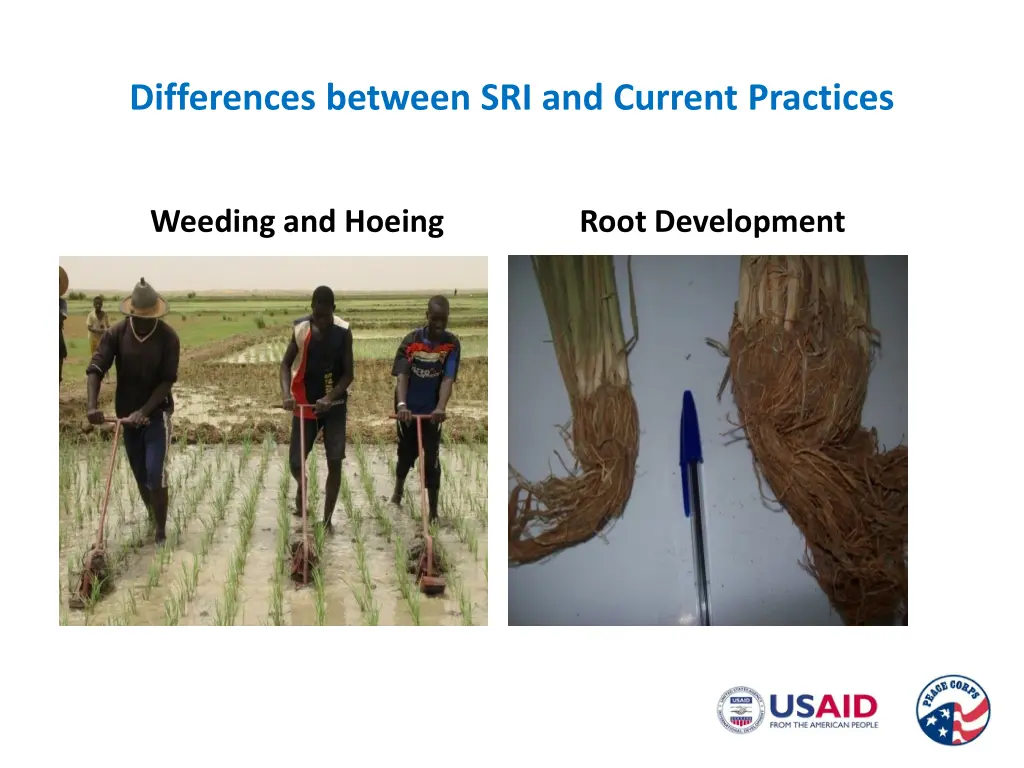 differences between sri and current practices