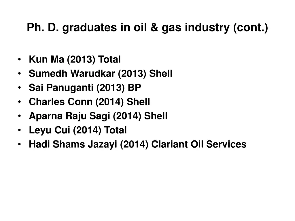 ph d graduates in oil gas industry cont 1