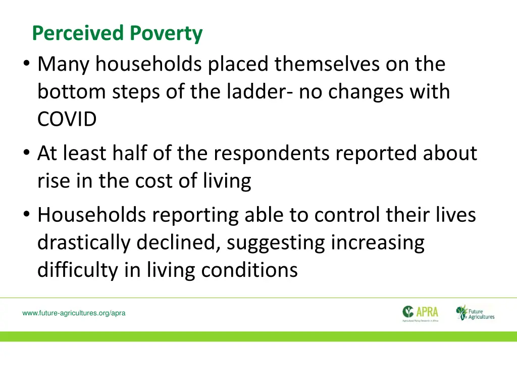 perceived poverty many households placed