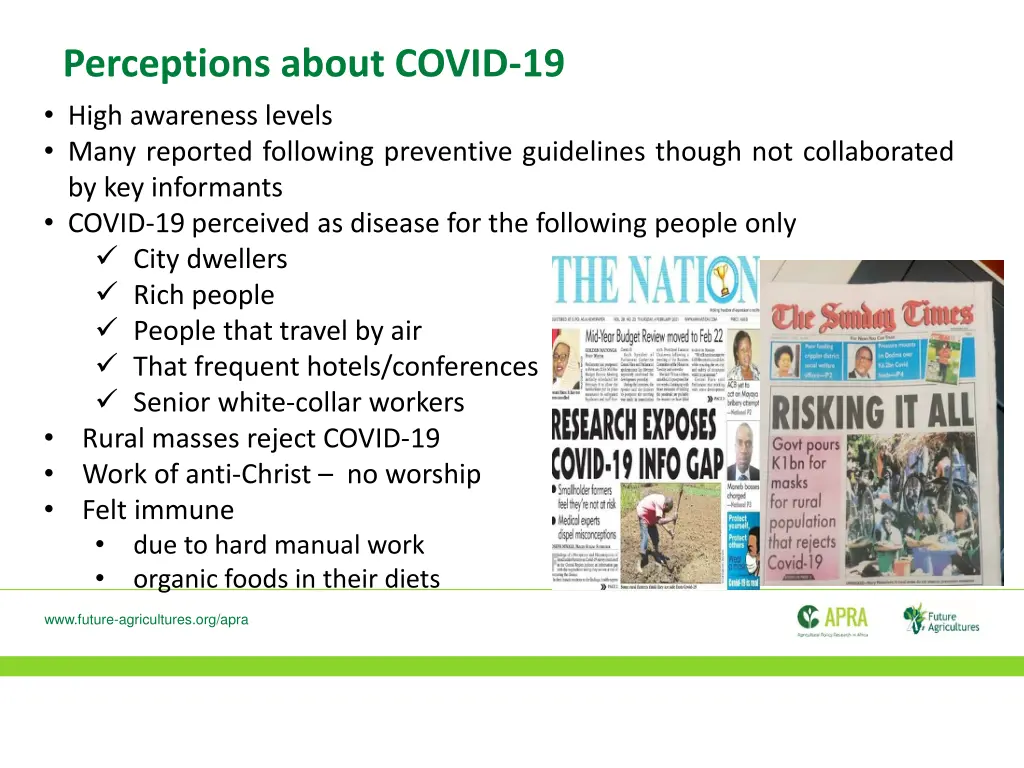 perceptions about covid 19 high awareness levels