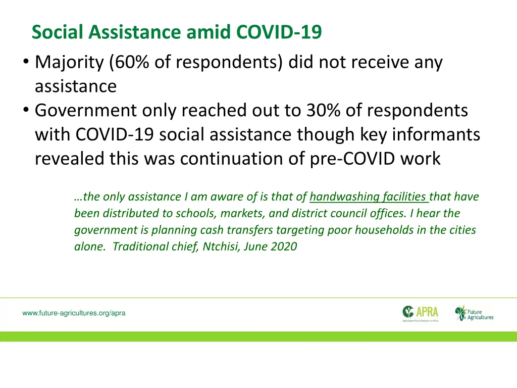 social assistance amid covid 19 majority