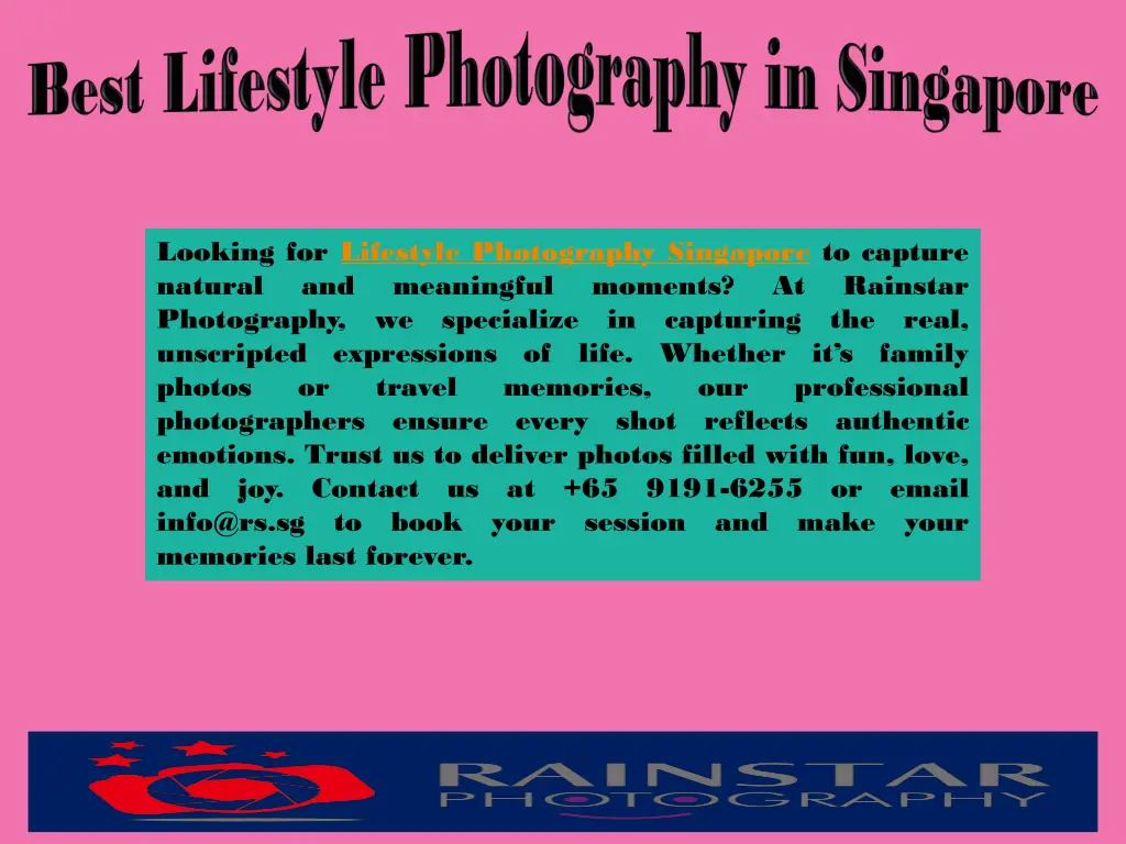 looking for lifestyle photography singapore