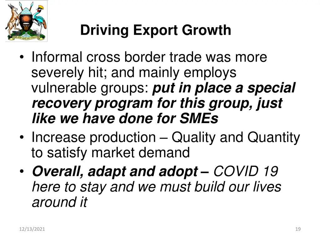 driving export growth 1