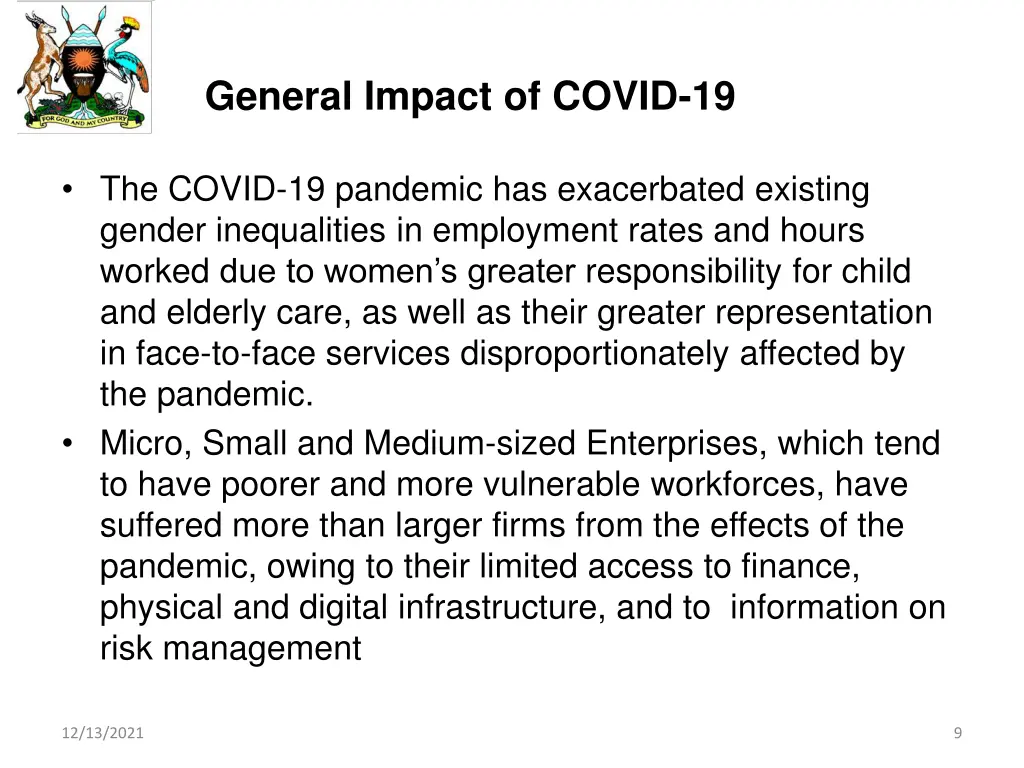 general impact of covid 19 2