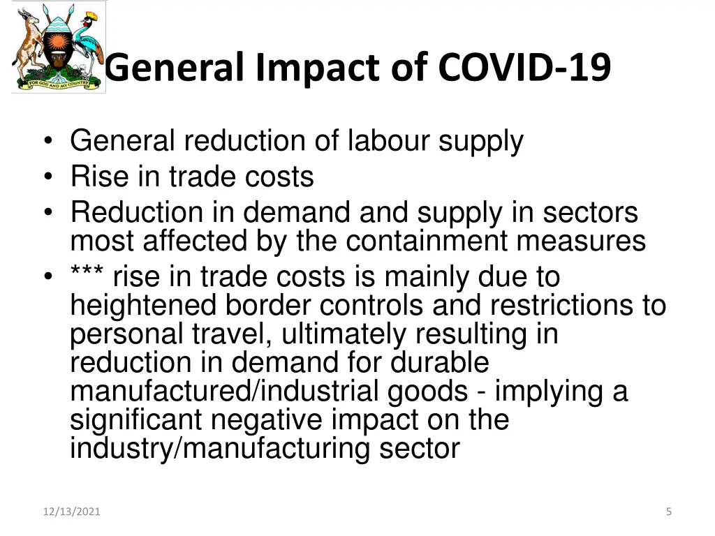 general impact of covid 19