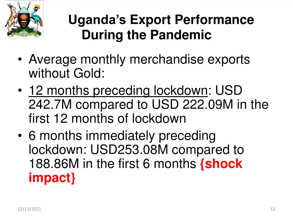 uganda s export performance during the pandemic 1