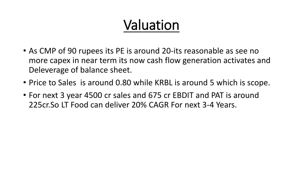 valuation valuation