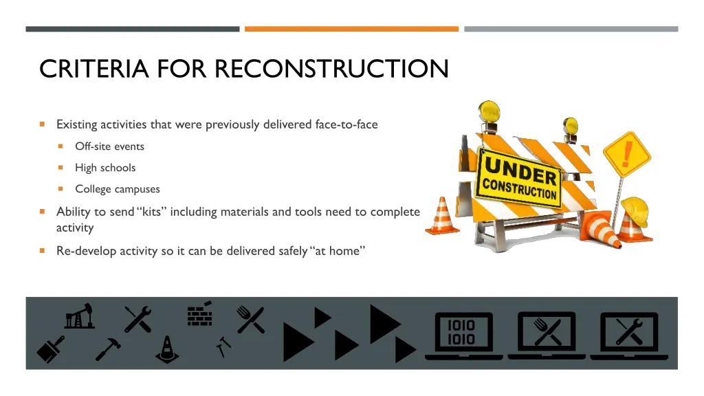 criteria for reconstruction