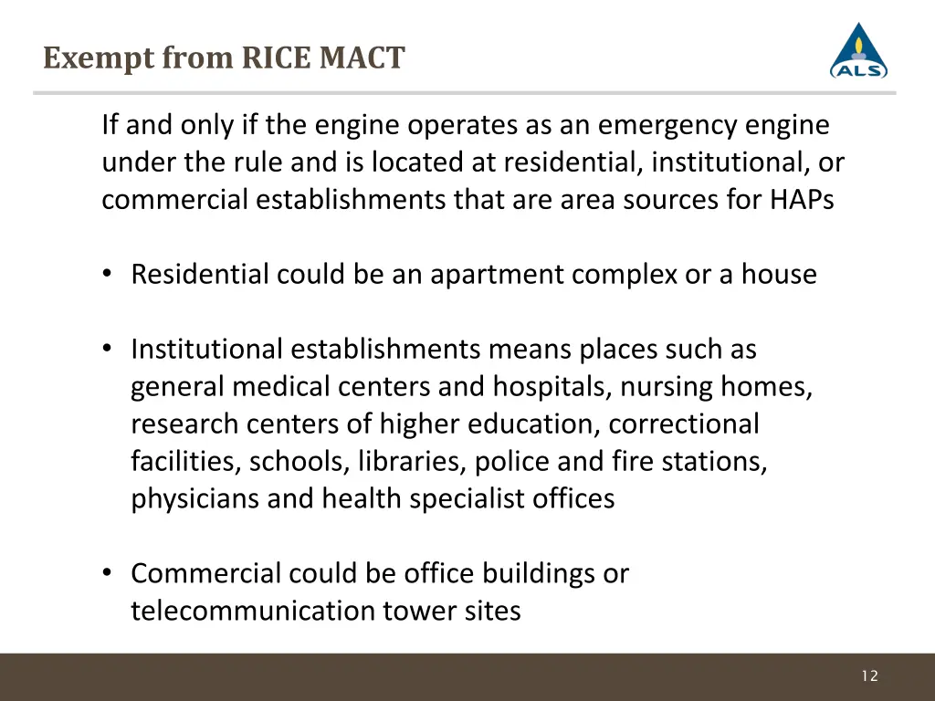 exempt from rice mact