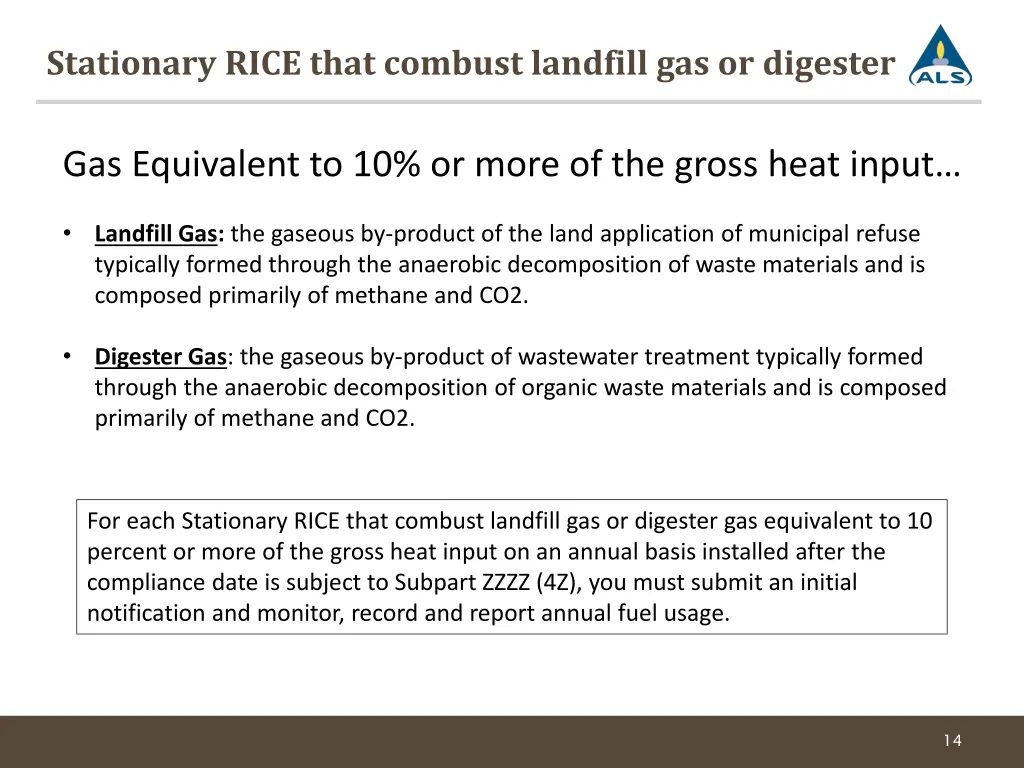 stationary rice that combust landfill