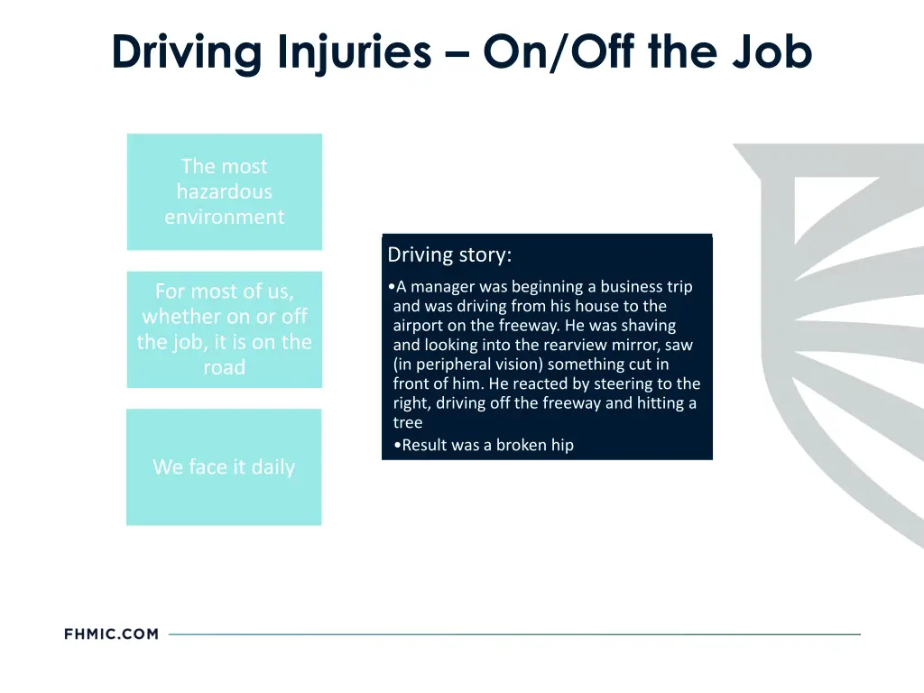 driving injuries on off the job