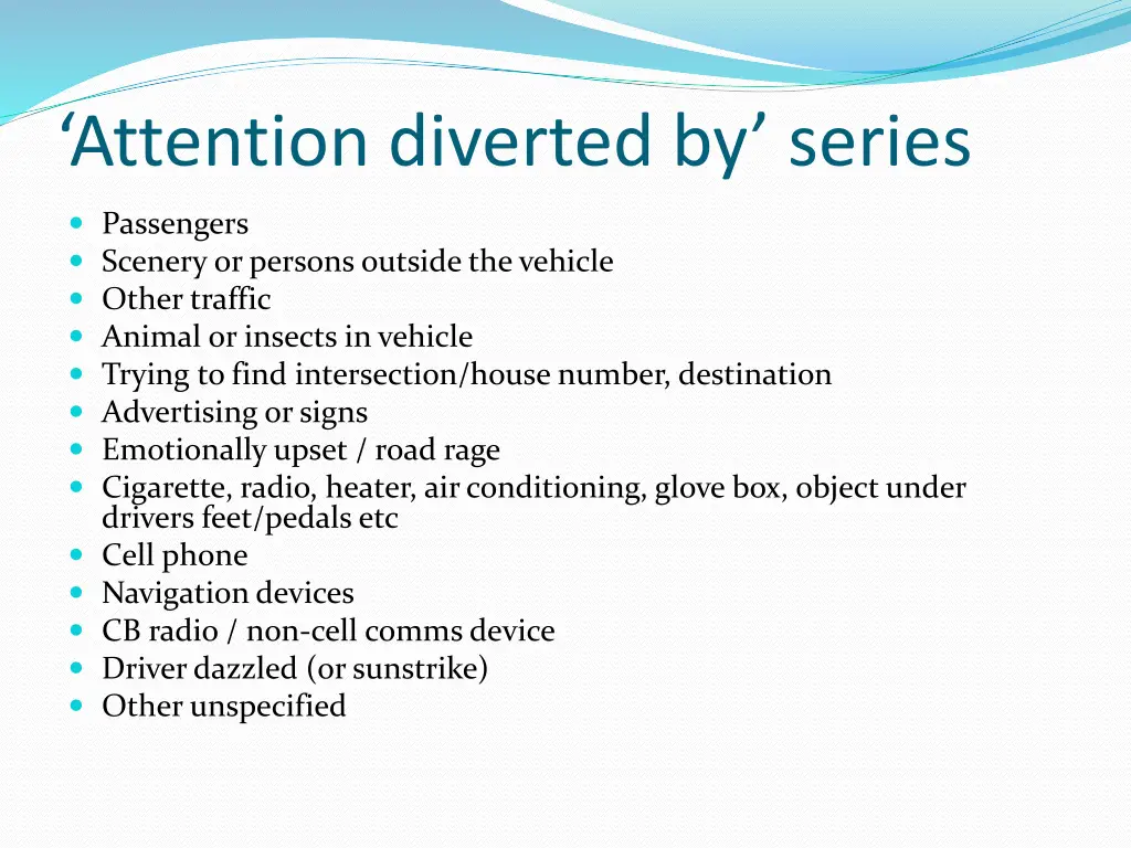 attention diverted by series