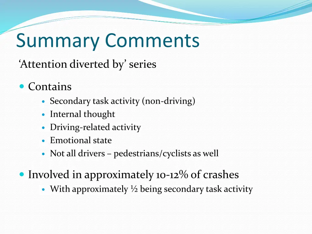 summary comments