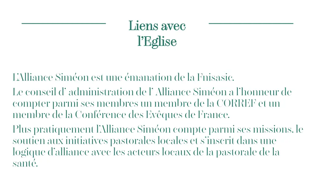 liens avec l eglise