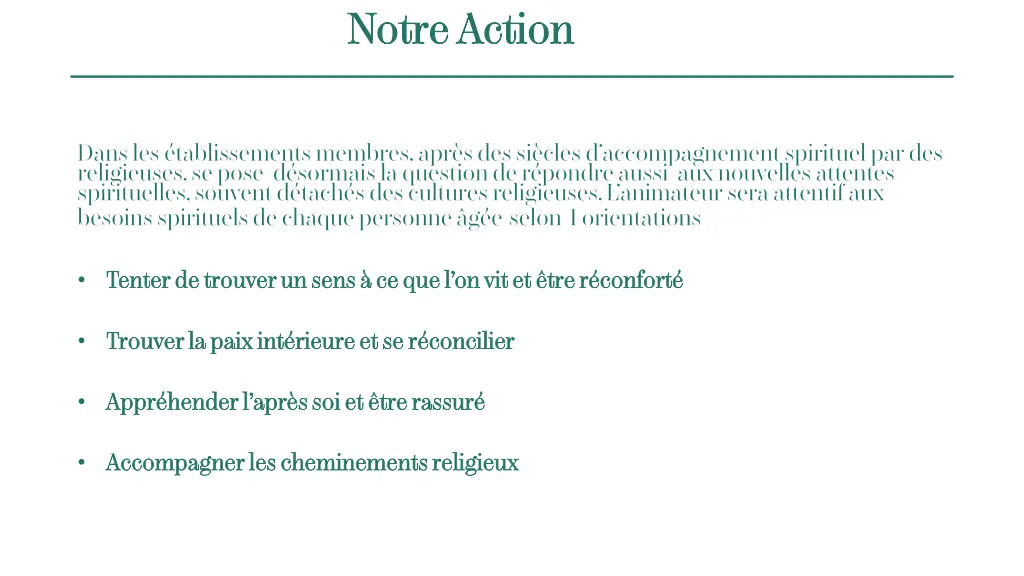 notre action