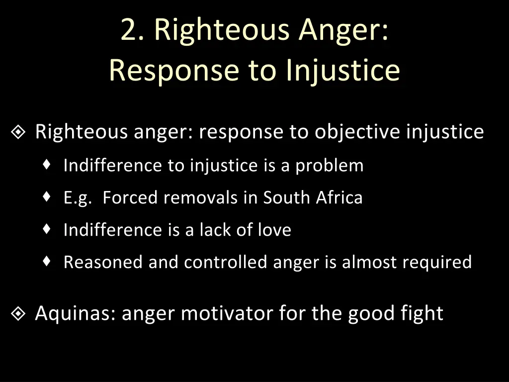 2 righteous anger response to injustice