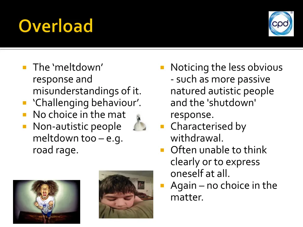 the meltdown response and misunderstandings