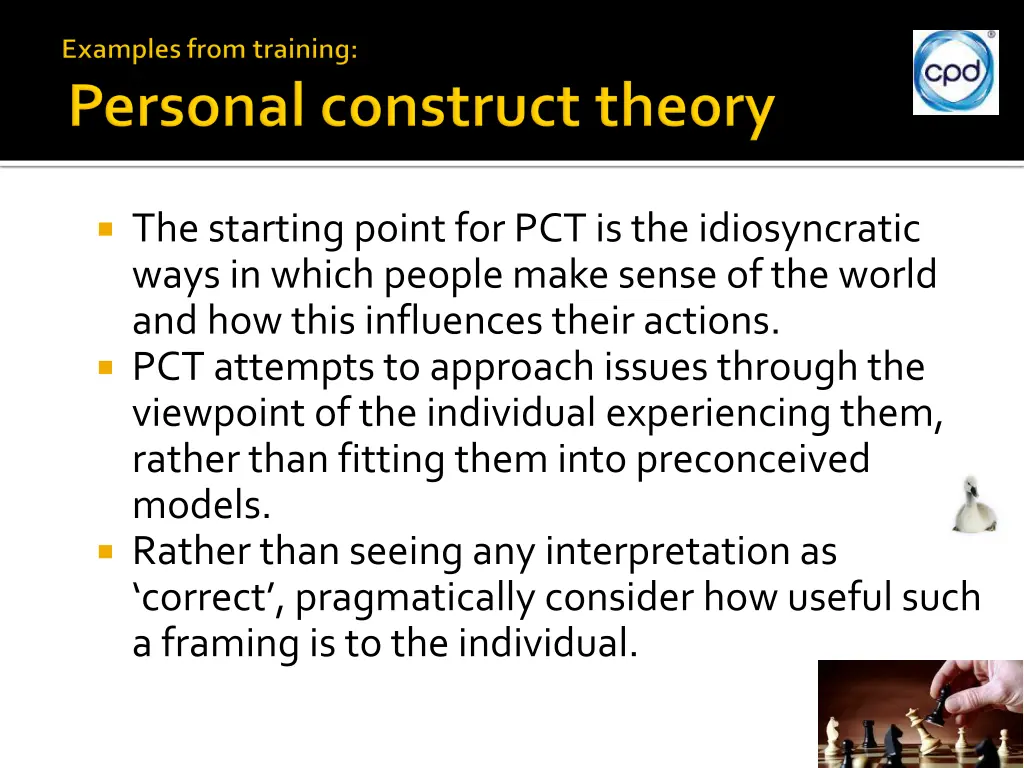 the starting point for pct is the idiosyncratic