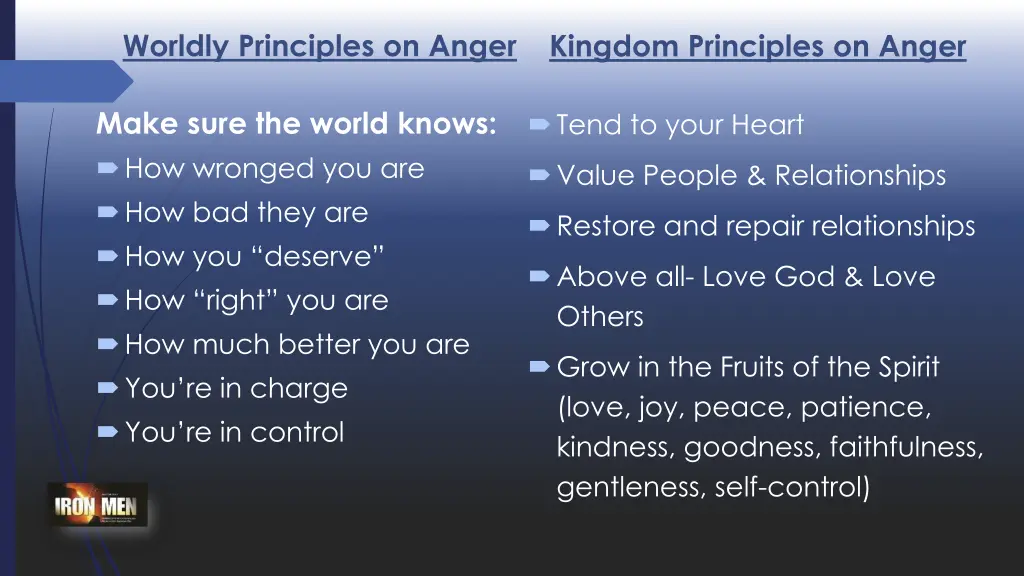 worldly principles on anger