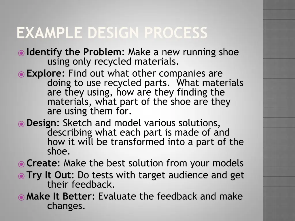 example design process