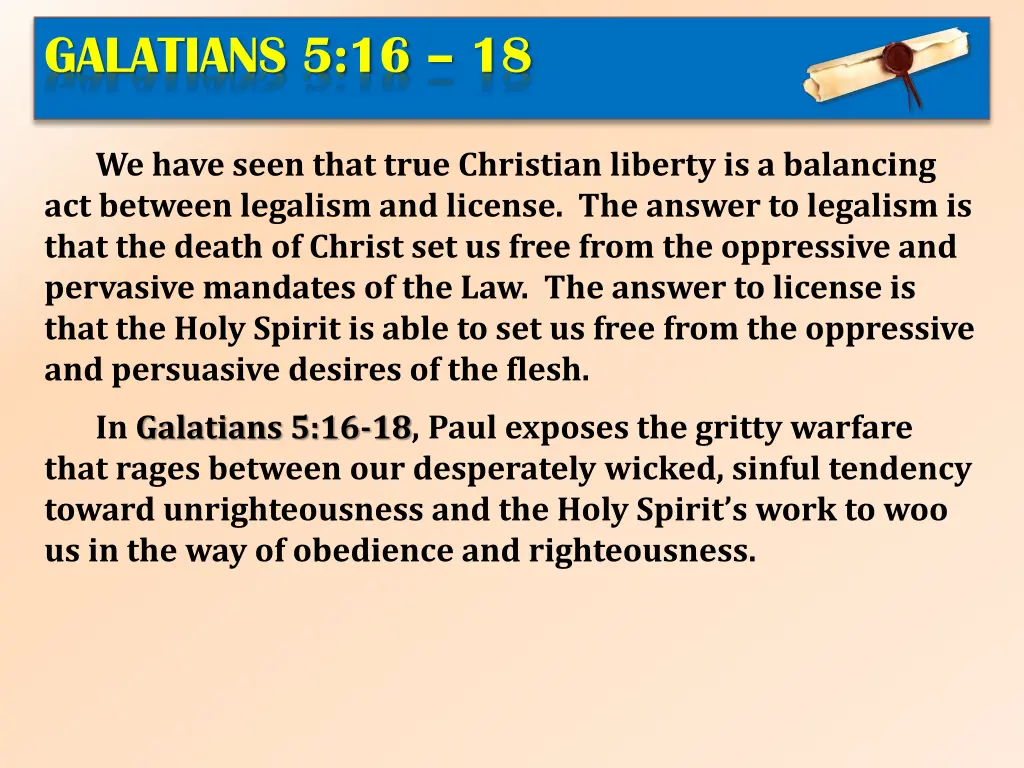 galatians 5 16 18 1