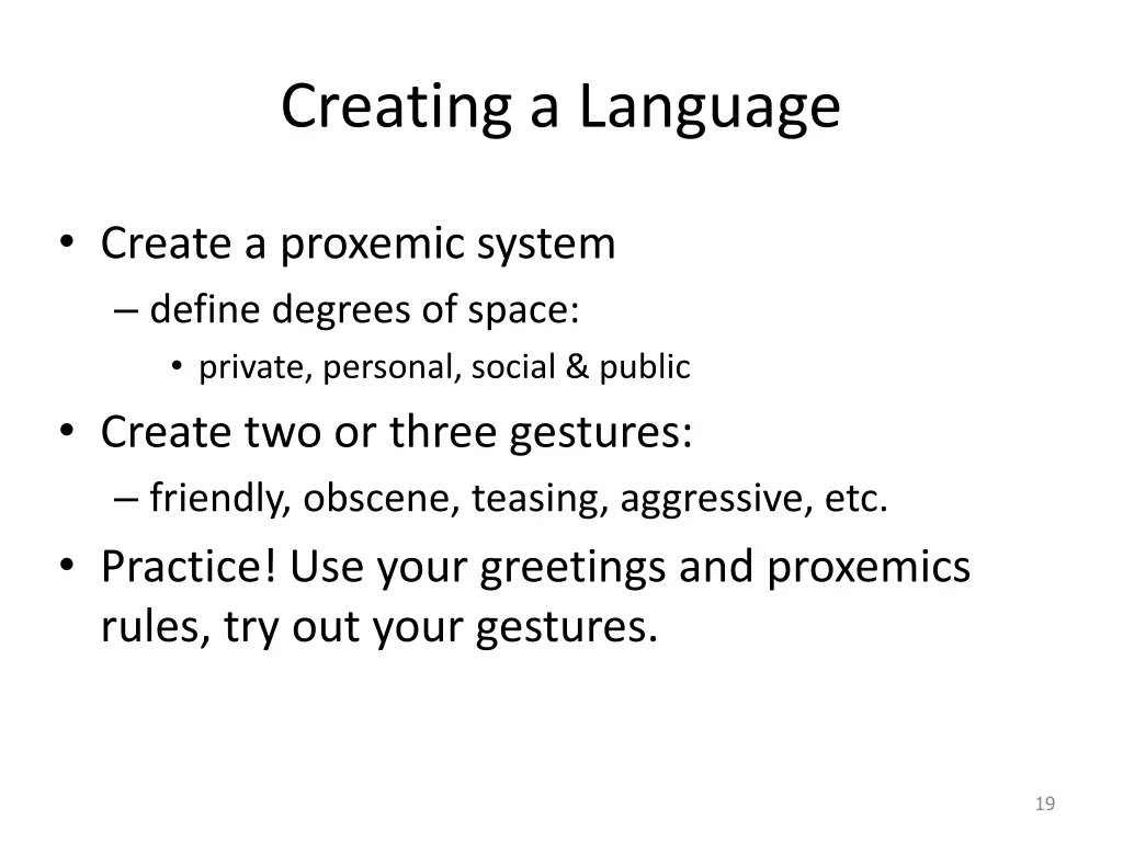 creating a language