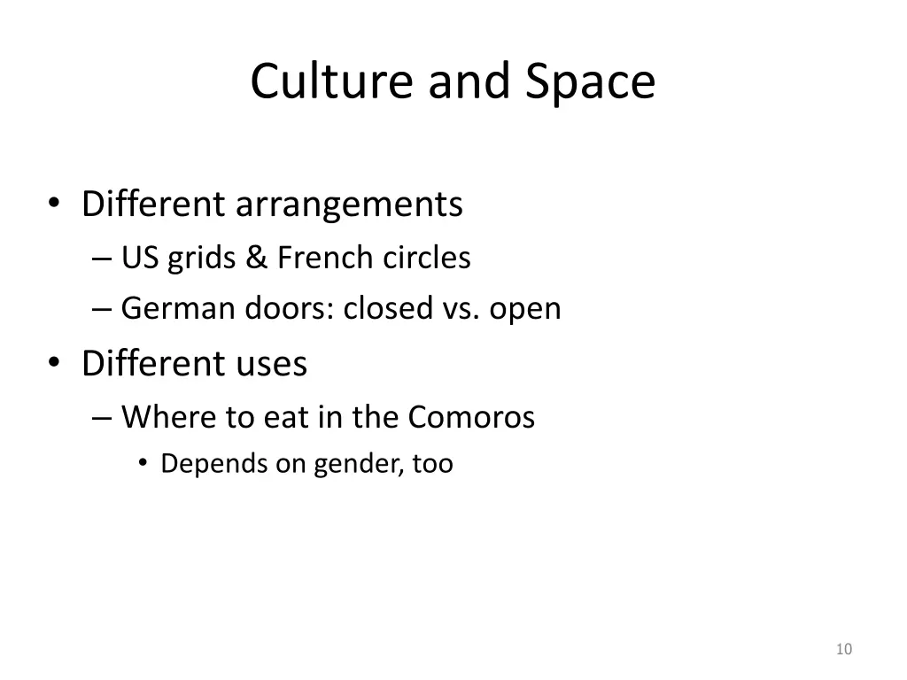 culture and space