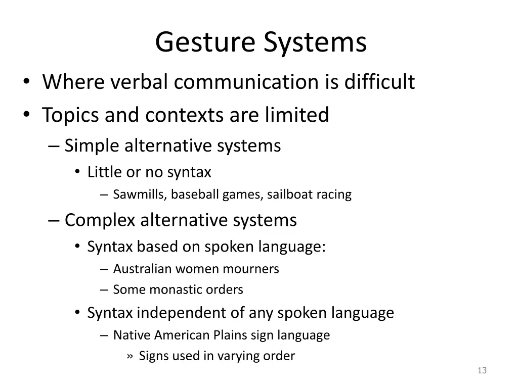 gesture systems