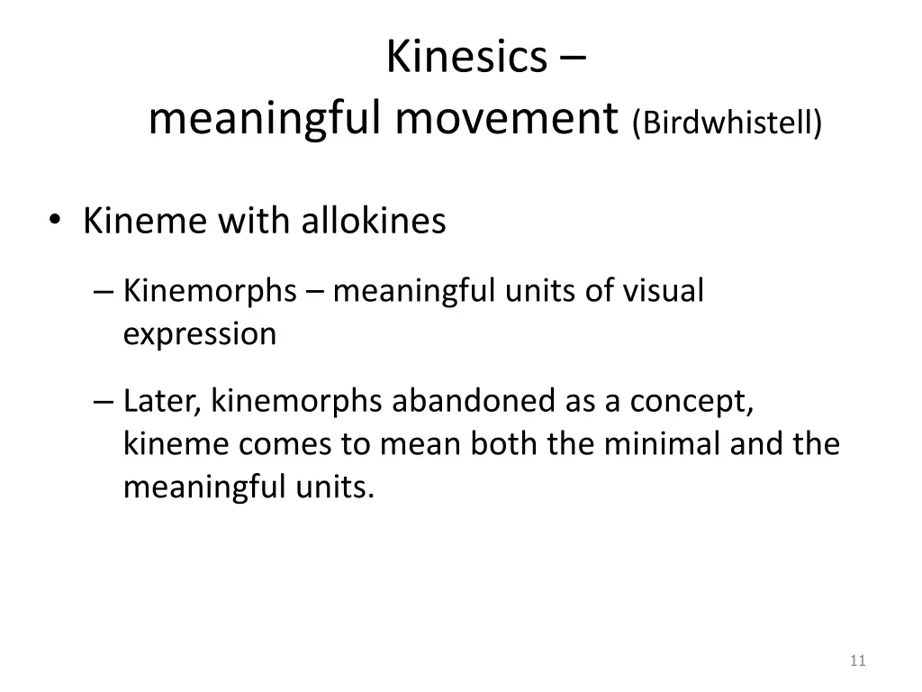 kinesics