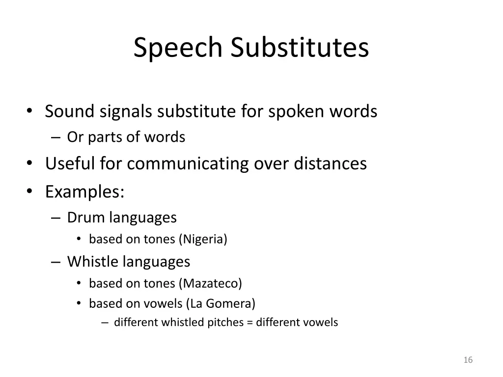 speech substitutes