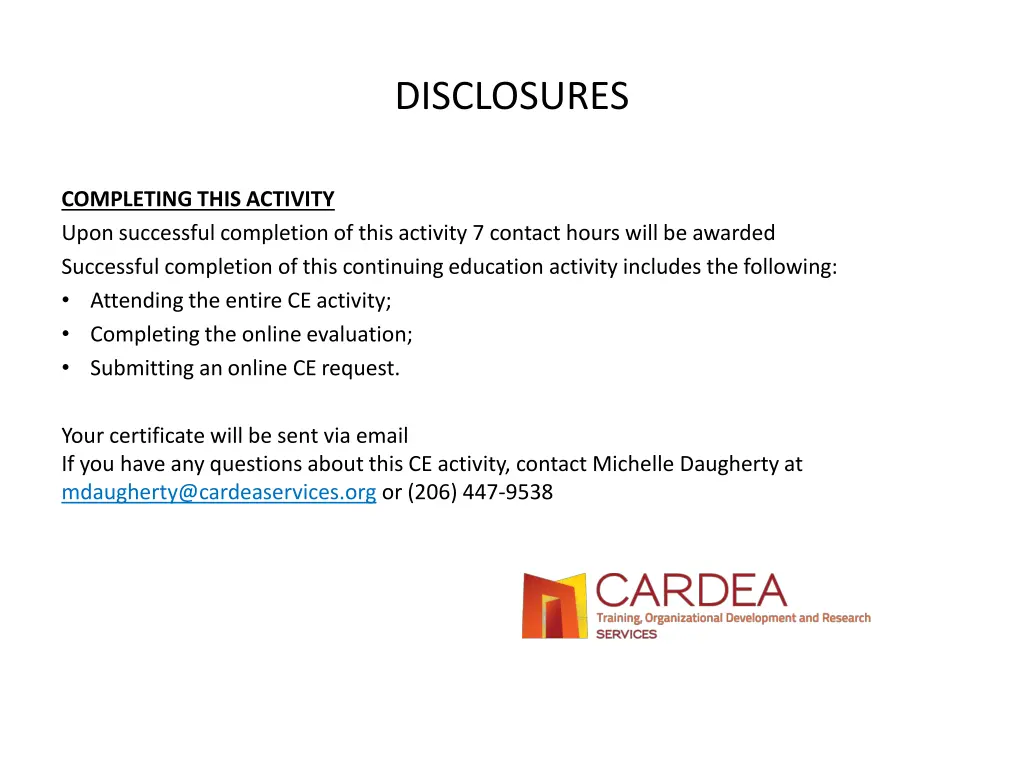 disclosures 1