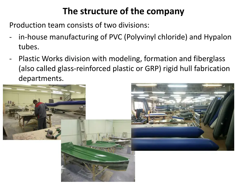 the structure of the company