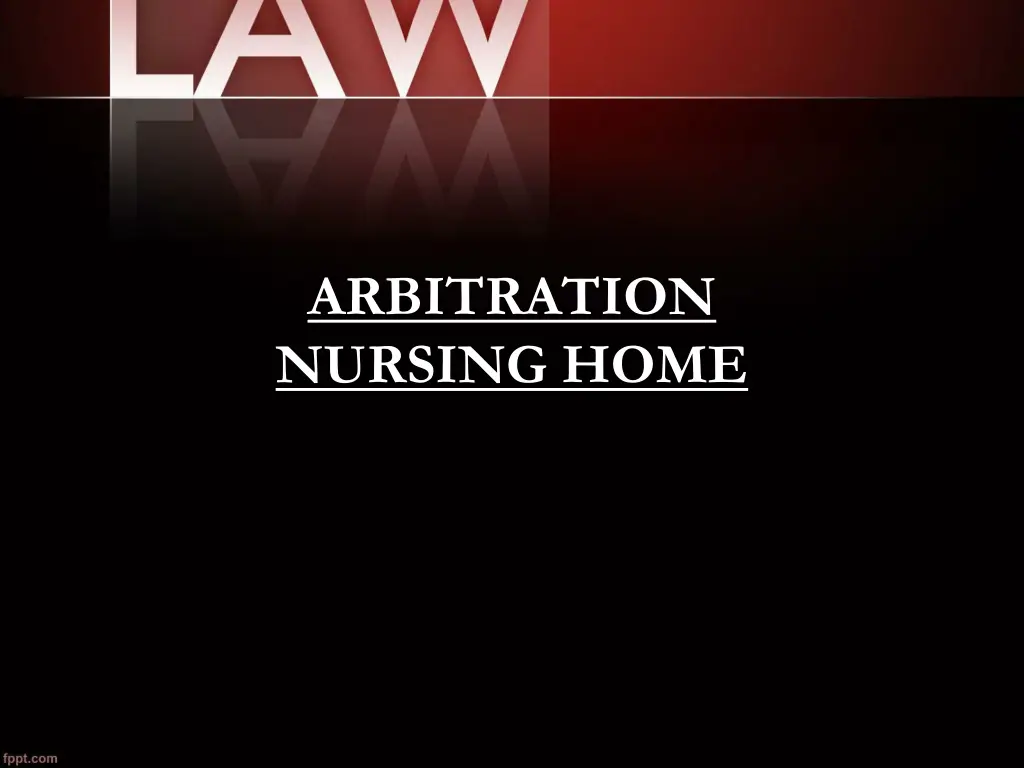 arbitration nursing home