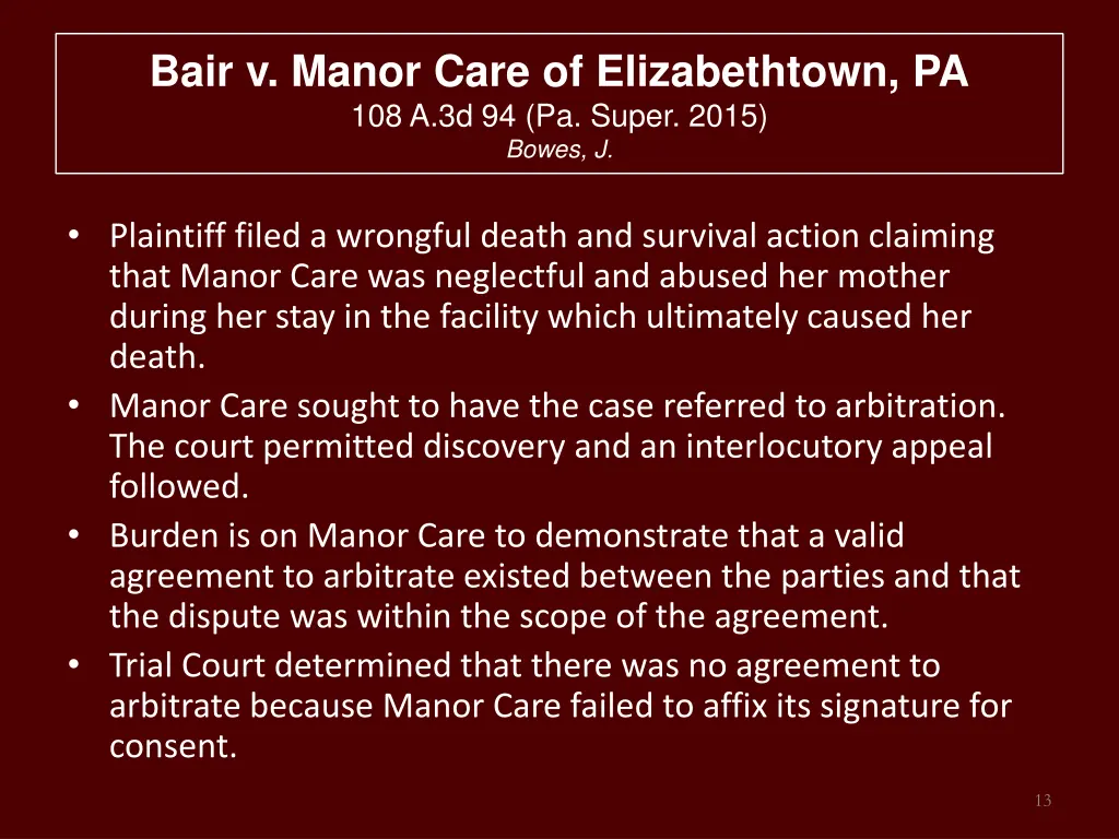 bair v manor care of elizabethtown