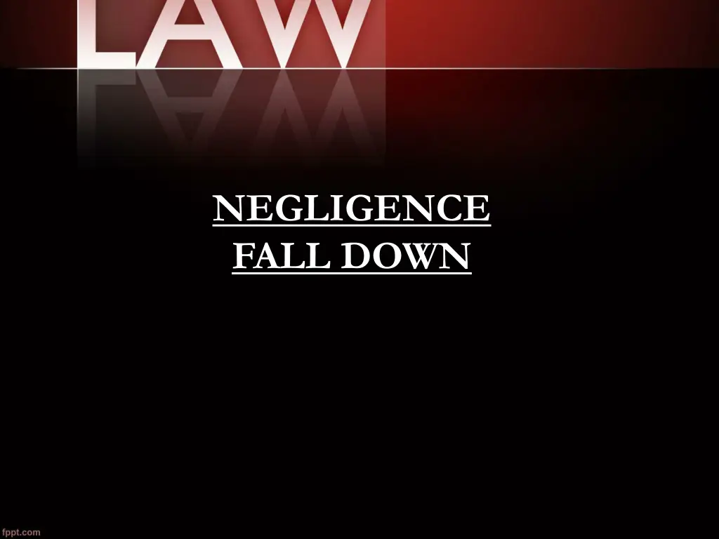 negligence fall down