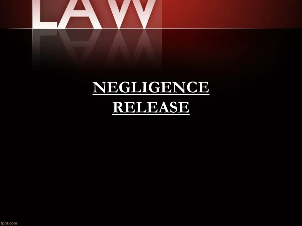 negligence release