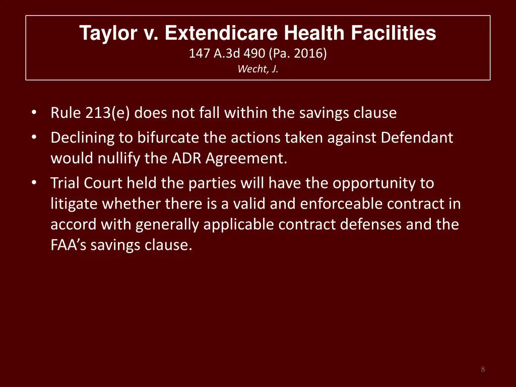 taylor v extendicare health facilities 1